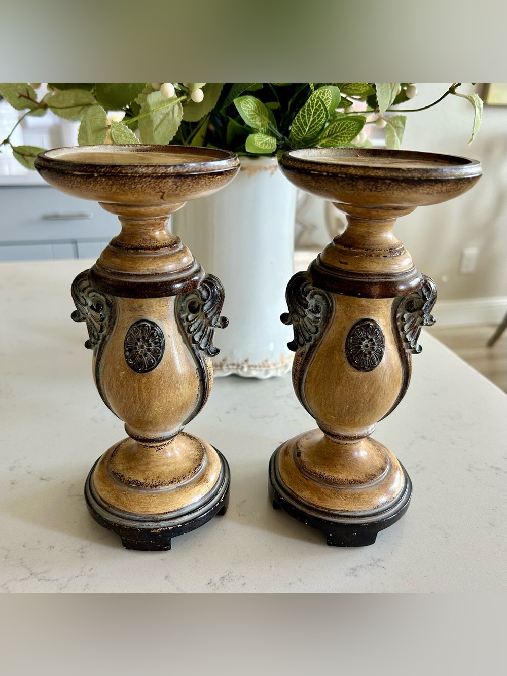 Old World 8” candle holders
